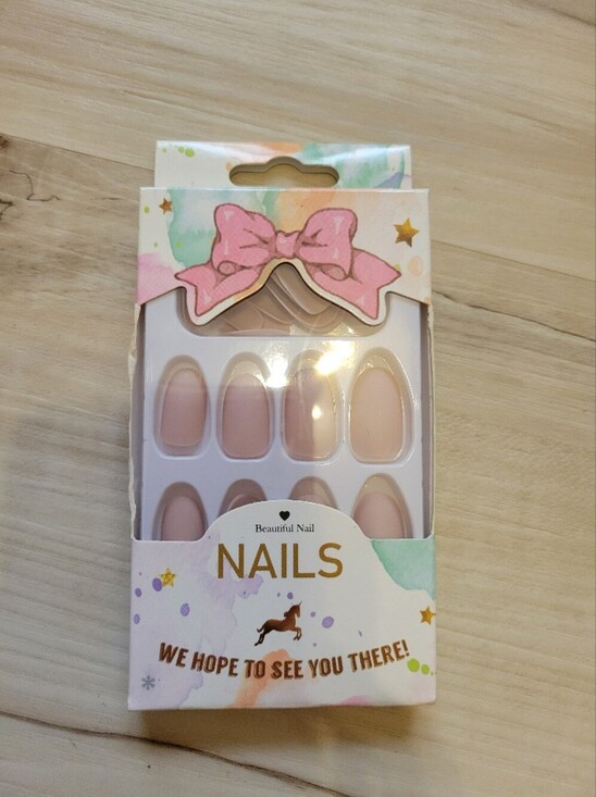 SHEIN Other - SHEIN Pastel Watercolor Nail Guide Card with Logo - Purple & Pink